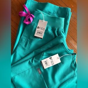 FIGS Teal Scrub Set - NWT limited edition lagoon
